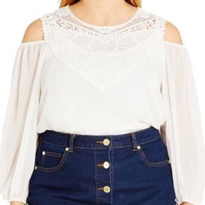 Cold Shoulder Peasant Top